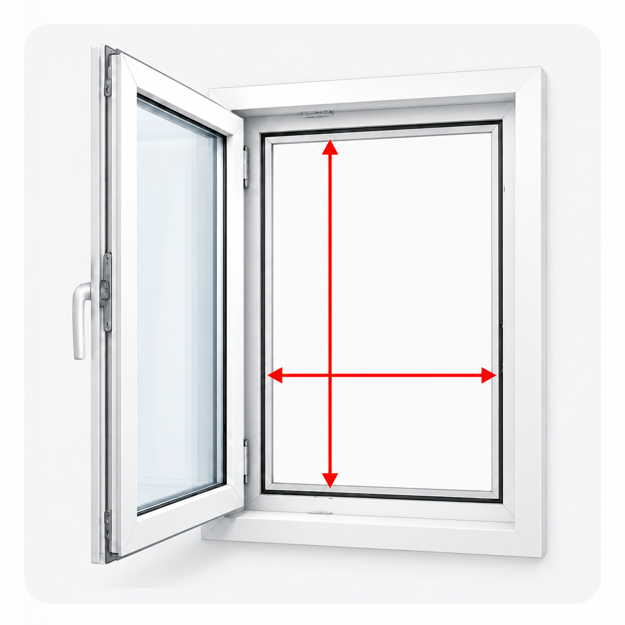 Messanleitung Fensterrahmen außen